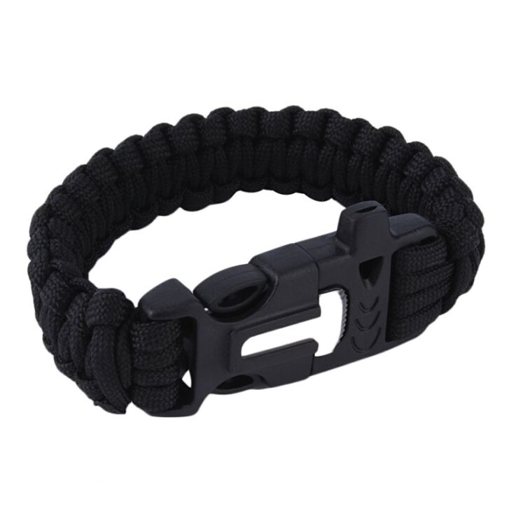 Paracord Armband mit Feuerstarter braun