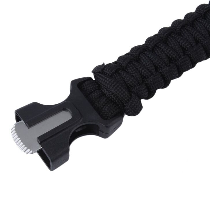 Paracord Armband mit Feuerstarter braun