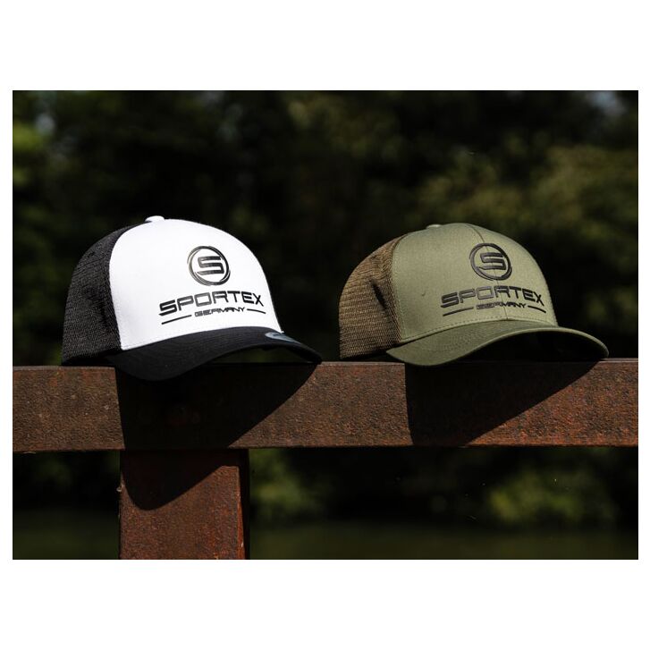 Sportex weiß/schwarz Cap Snapback Trucker, 6 panel