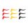 Fox Edges Zig Aligna kit Multi Sleeve kit (3 yellow, 3 red and 3 black)