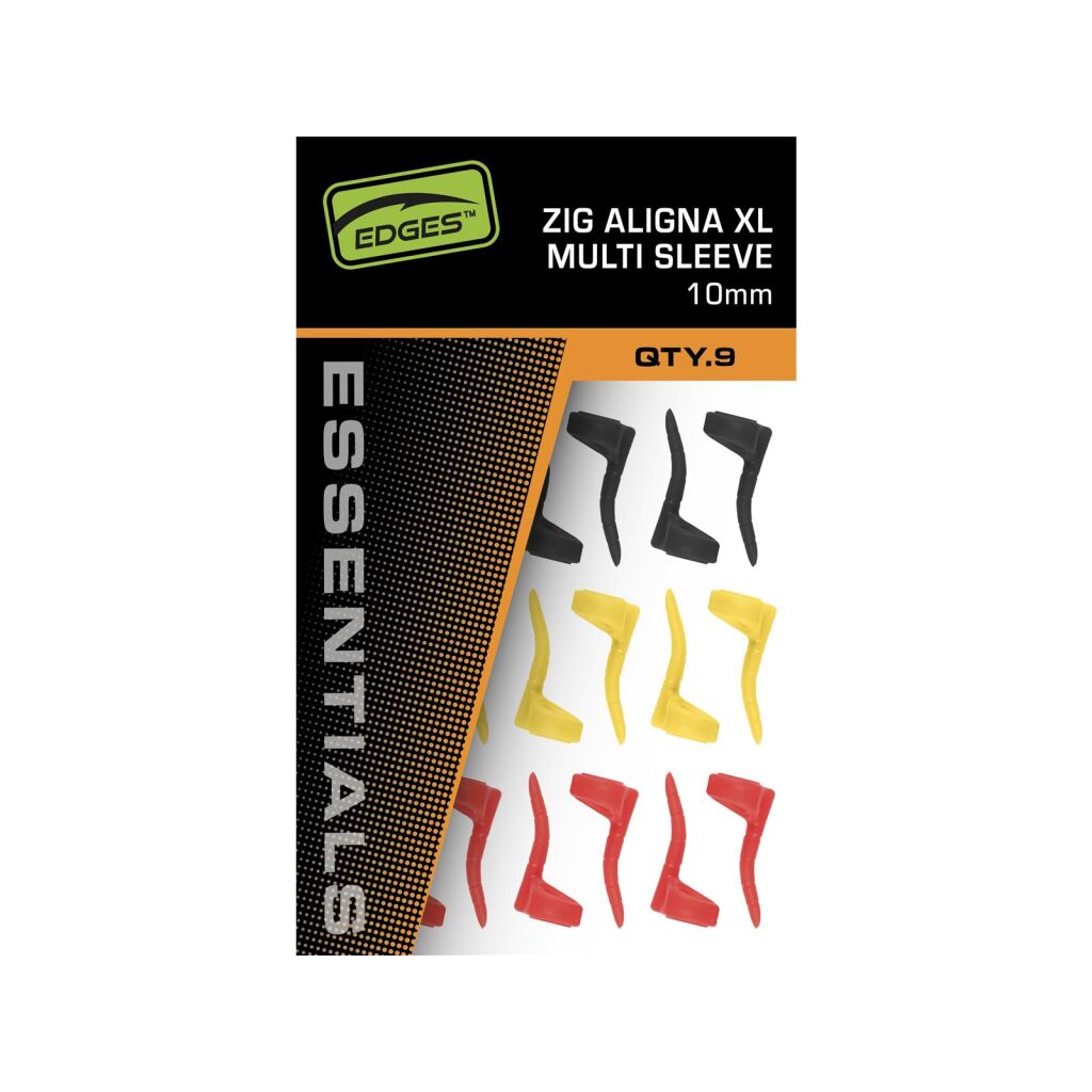 Fox Edges Zig Aligna XL kit Multi Sleeve kit (3 yellow, 3 red and 3 black)