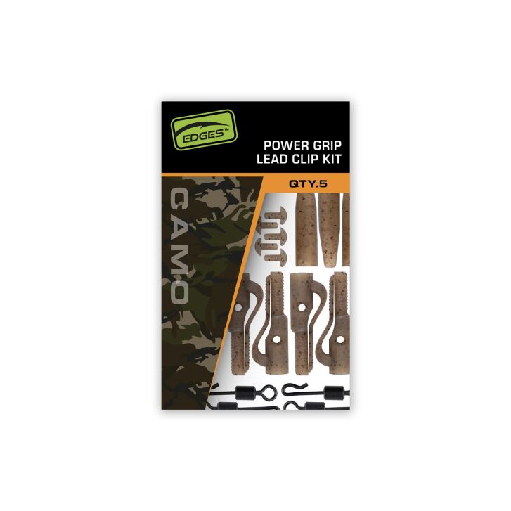 Fox Edges Camo Power Grip Lead Clip Kit 5pcs