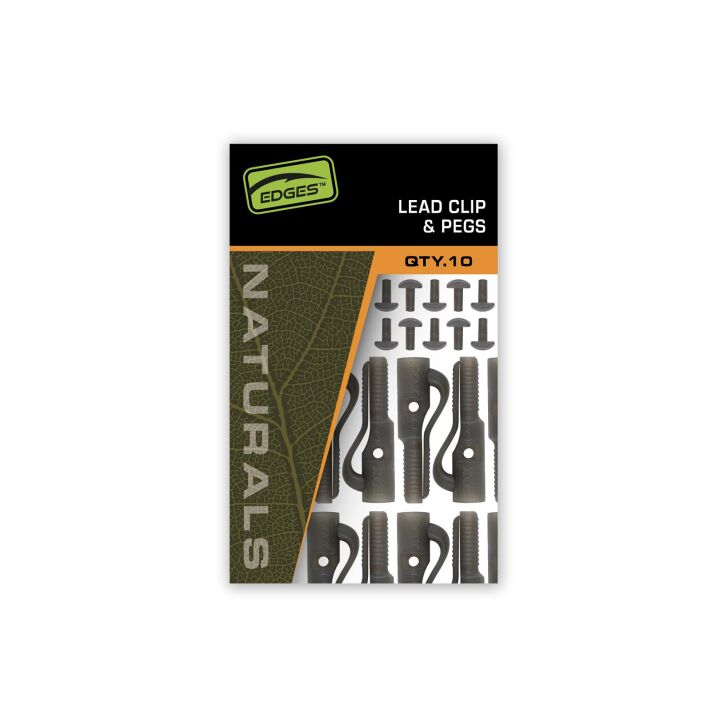 Fox Edges Naturals Lead Clip + Pegs 10pcs