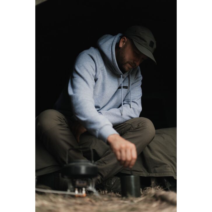 Korda Mindset Patch Hoodie | Heather Grey M