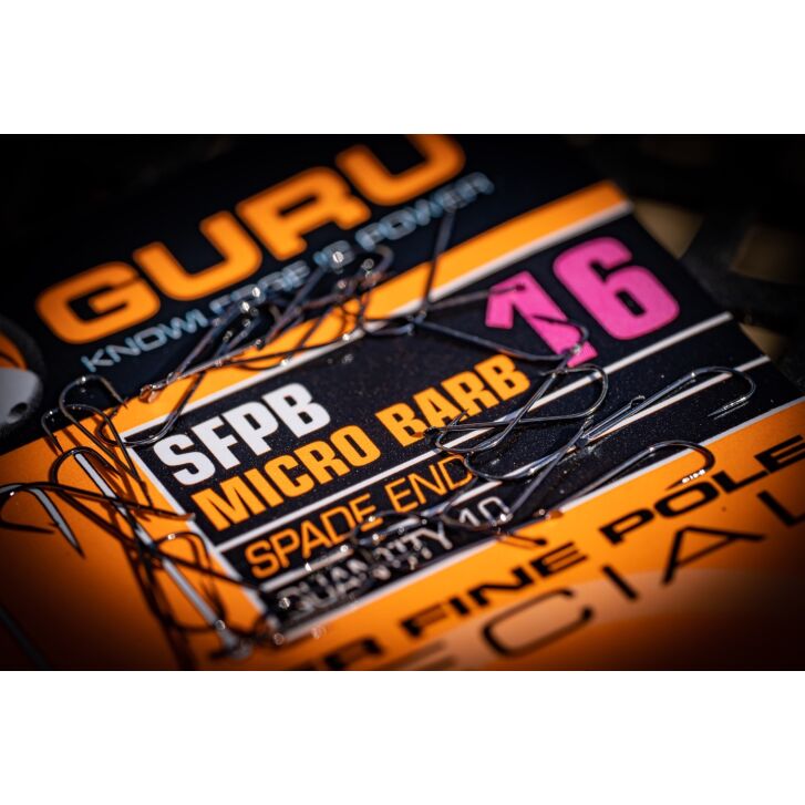 Guru Super Fine Pole hook (Barbed/Spade End)