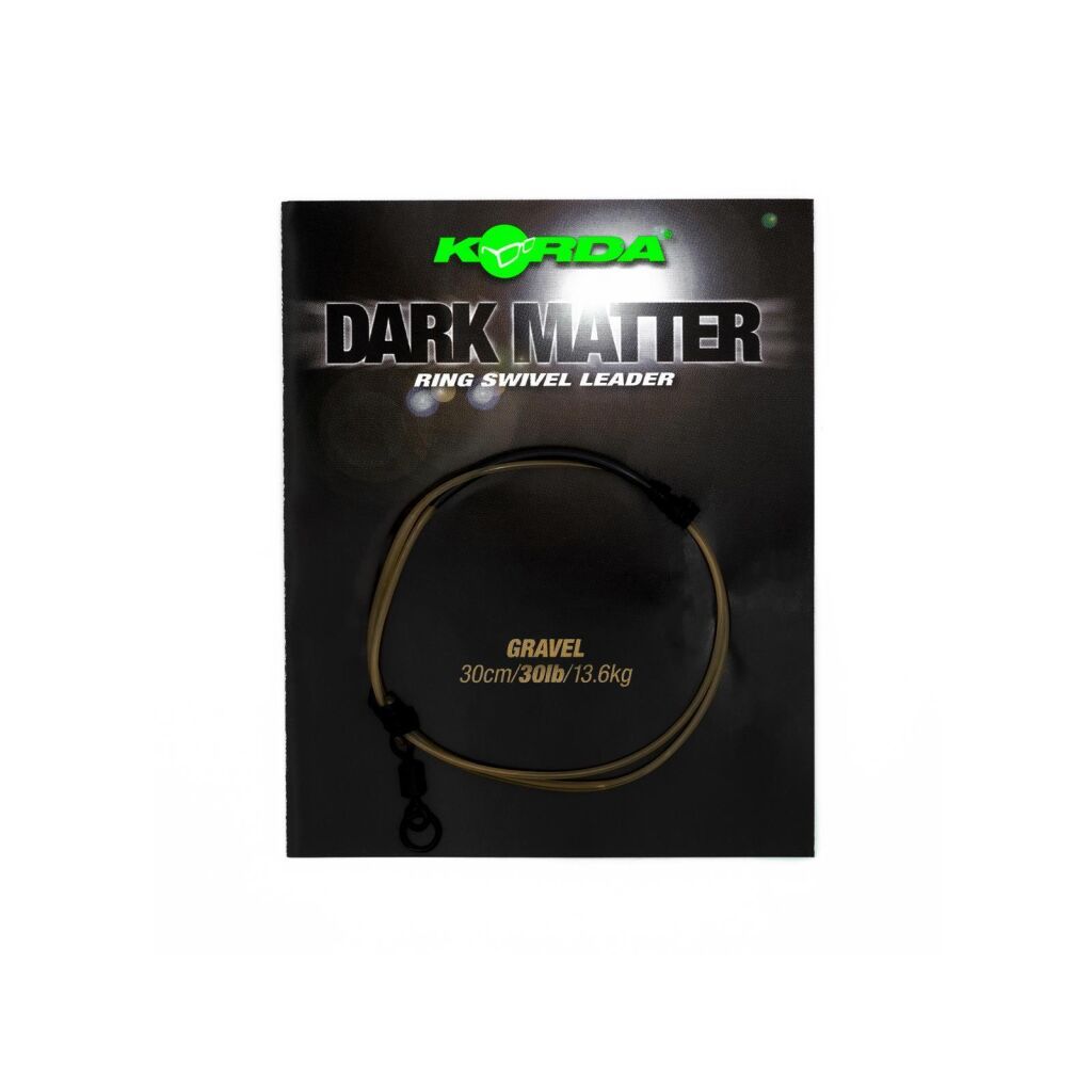 Korda Dark Matter Leader Ring Swivel Weed 30lb 30cm