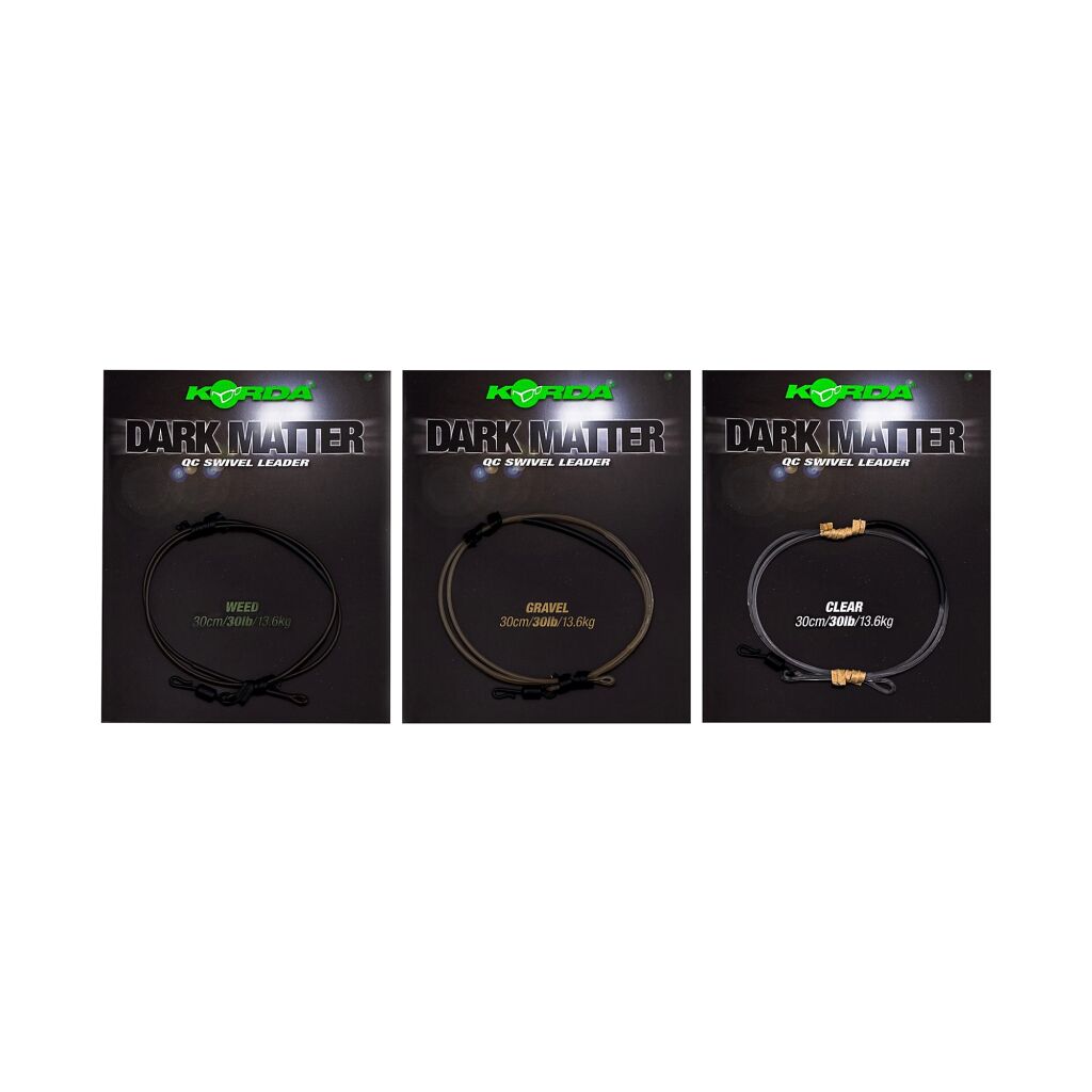 Korda Dark Matter Leader QC Swivel 30lb 30cm