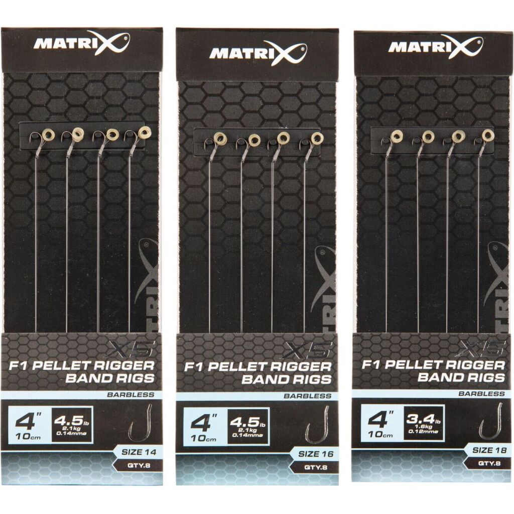 Matrix X5 F1 Pellet Rigger 10cm Band Rigs Size 16 | Feeder & Match & Pole
