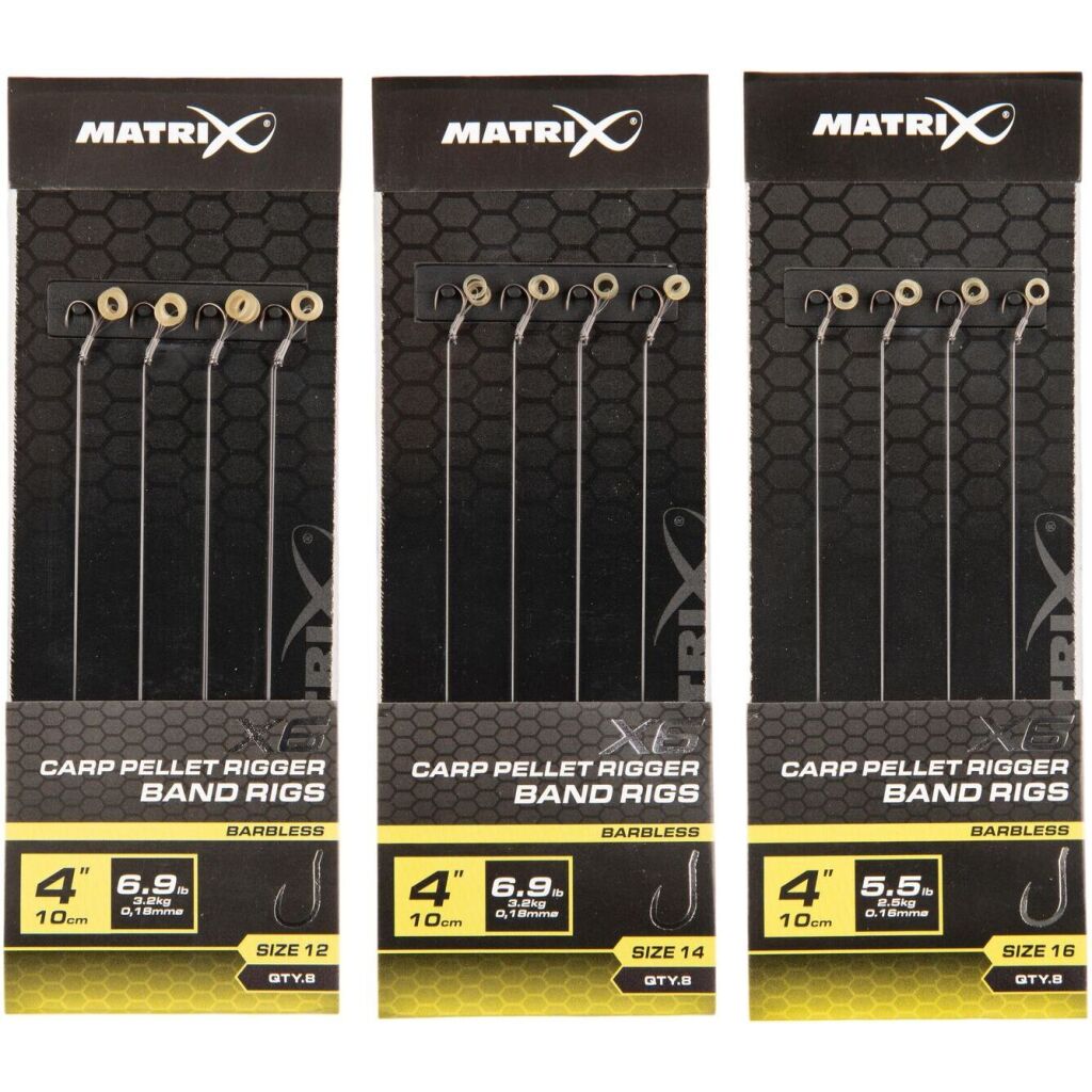 Matrix X6 Carp Pellet Rigger 10cm Band Rigs Size 16 | Feeder & Match & Pole