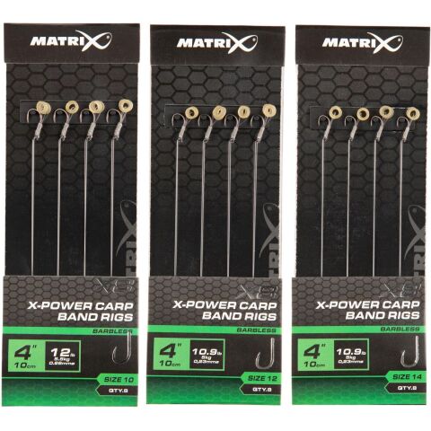 Matrix X8 X-Power Carp 10cm Band Rigs Size 12