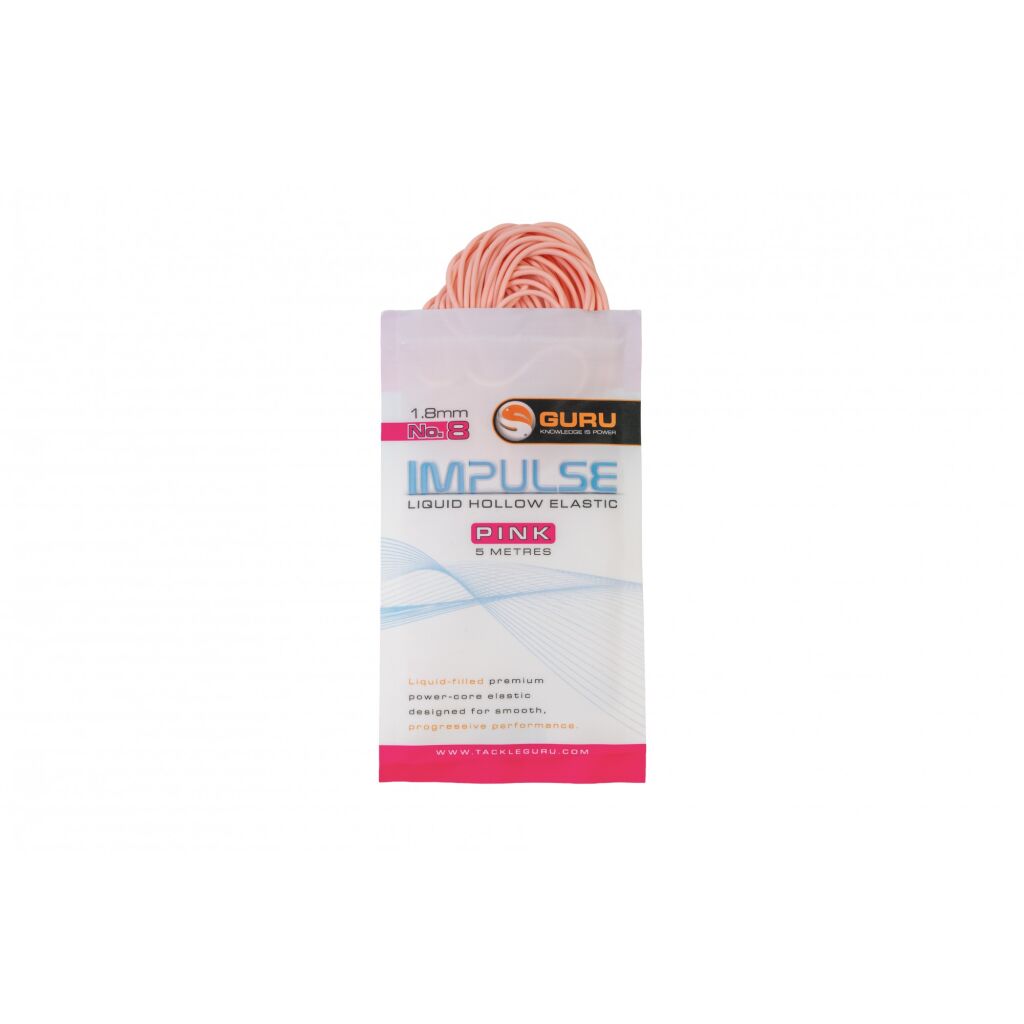 Guru Hollow Elastic | 1.8mm Pink 5m | Feeder & Match Endtackle | Pole Elastic & Zubehör