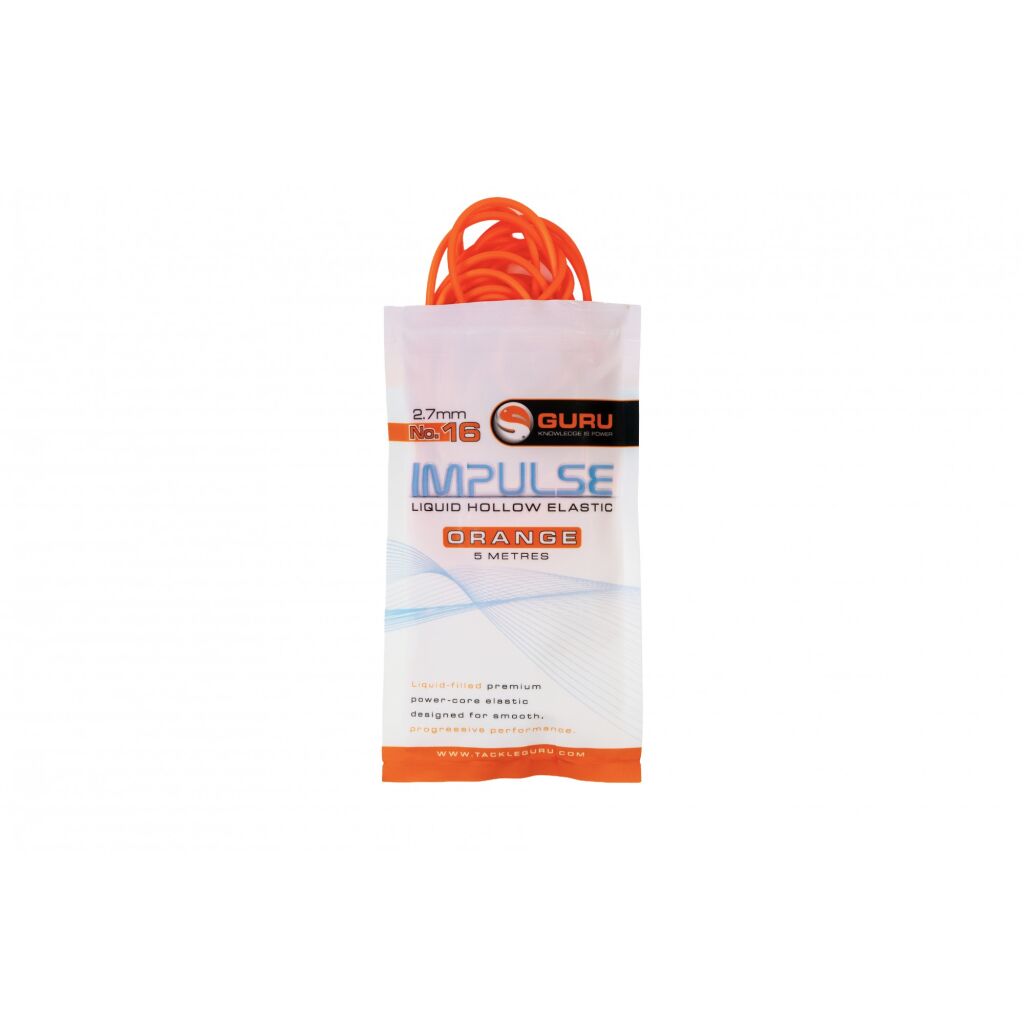 Guru Hollow Elastic | 2.7mm Fluro Orange 5m | Feeder & Match Endtackle | Pole Elastic & Zubehör