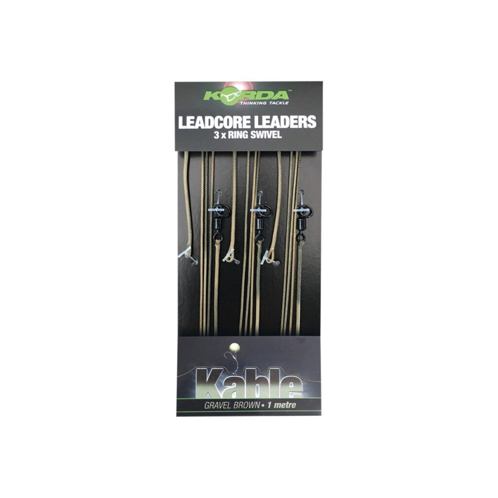 Korda Leadcore Leader Ring Swivel Gravel 3 per pack - 1 m
