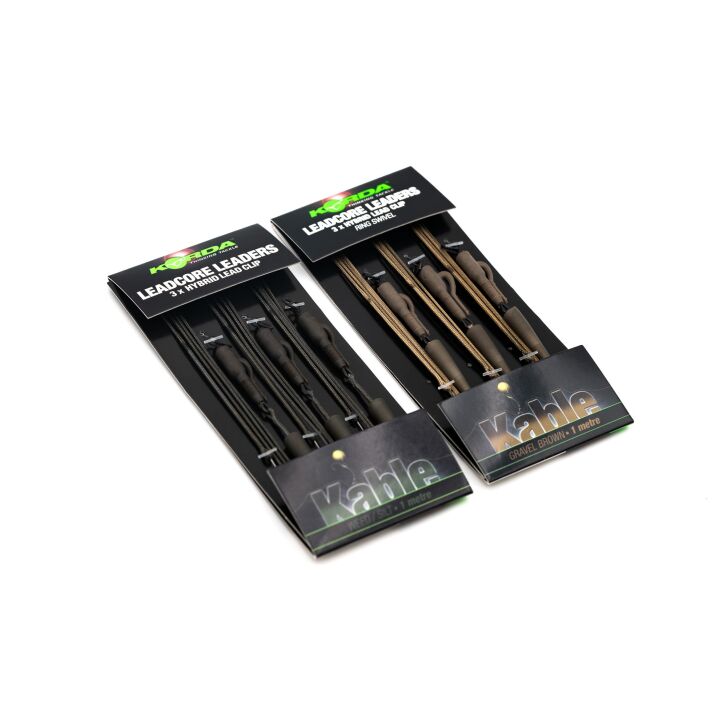 Korda Leadcore Leader Lead Clip Weed / Silt 3 per pack - 1 m