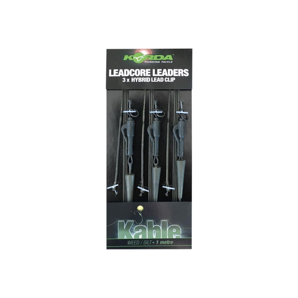Korda Leadcore Leaders - Hybrid Lead Clip QC Swivel Gravel 1m