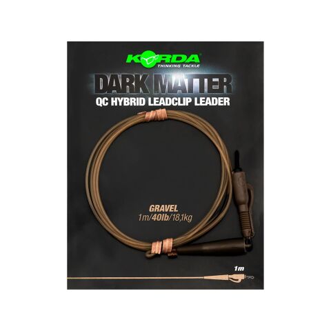 Korda Dark Matter Leader QC Swivel 40lb - 50cm Gravel