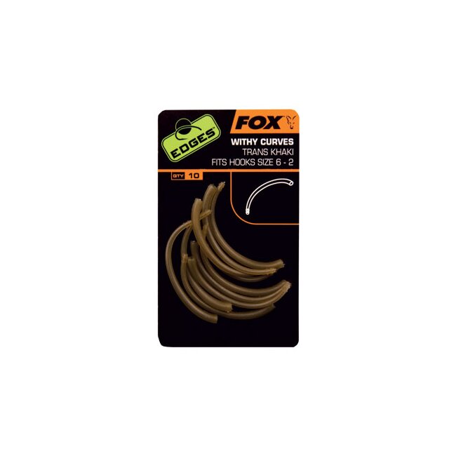 Fox EDGES™ Withy Curve Adaptor  Trans Khaki Hook 6  2